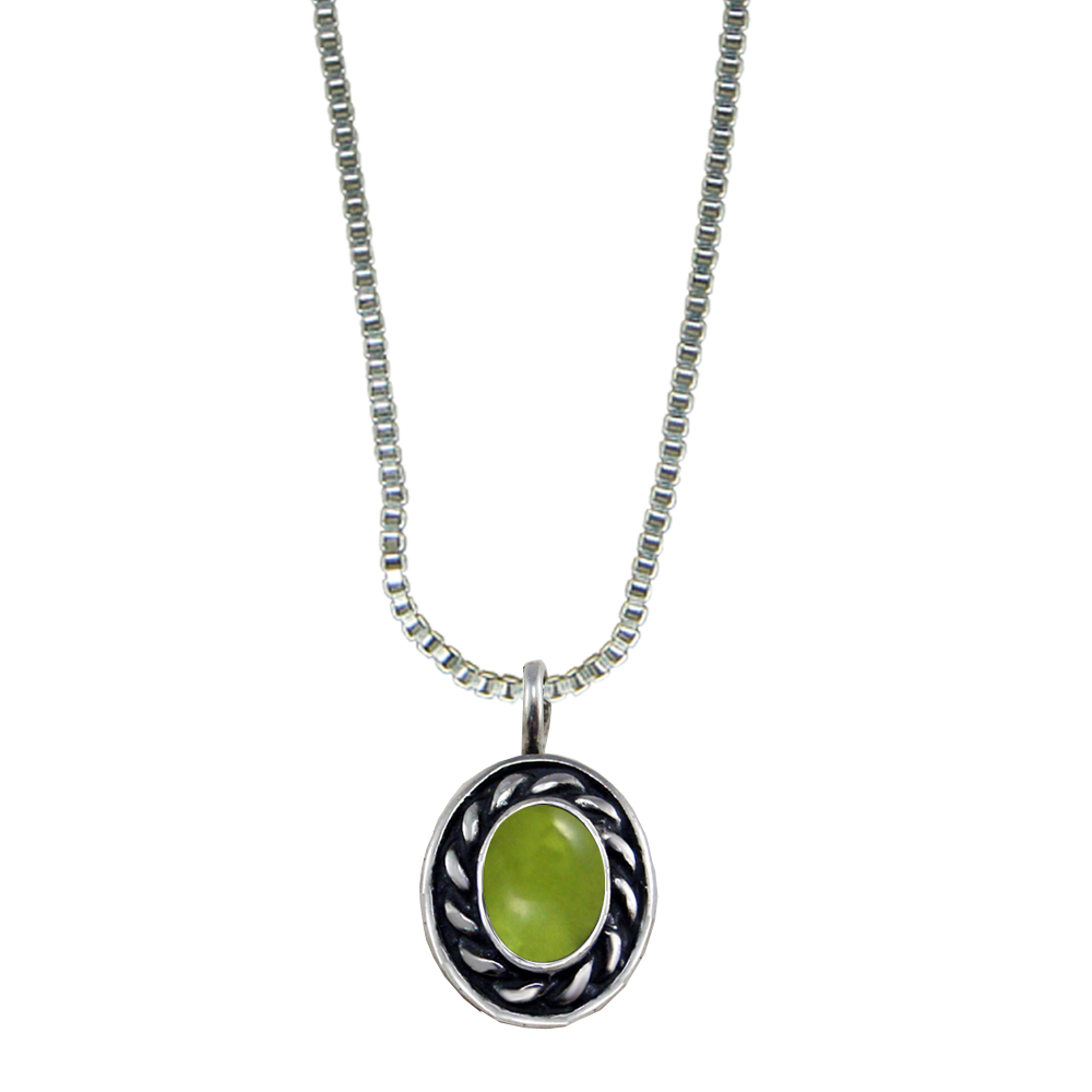 Sterling Silver Little Peridot Pendant Necklace
